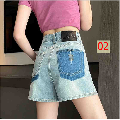 24HA225.06 - QUẦN ĐÙI JEANS TÚI ĐÁP CÁ TÍNH