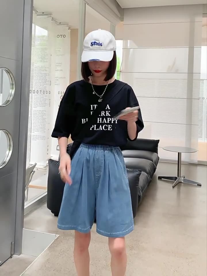 24HA235.07 - QUẦN SHORT DENIM TENCEL NỮ