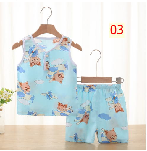 24HH255.19 - SET 2 BỘ LANH LỤA BA LỖ CHO BÉ