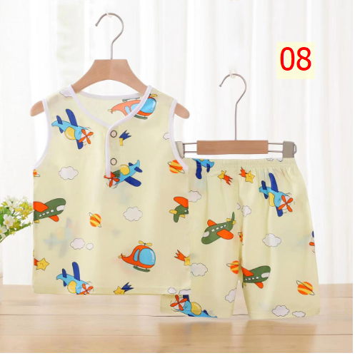 24HH255.19 - SET 2 BỘ LANH LỤA BA LỖ CHO BÉ