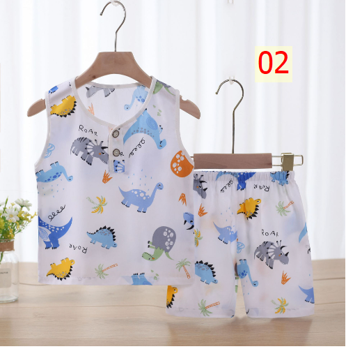 24HH255.19 - SET 2 BỘ LANH LỤA BA LỖ CHO BÉ