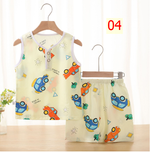 24HH255.19 - SET 2 BỘ LANH LỤA BA LỖ CHO BÉ