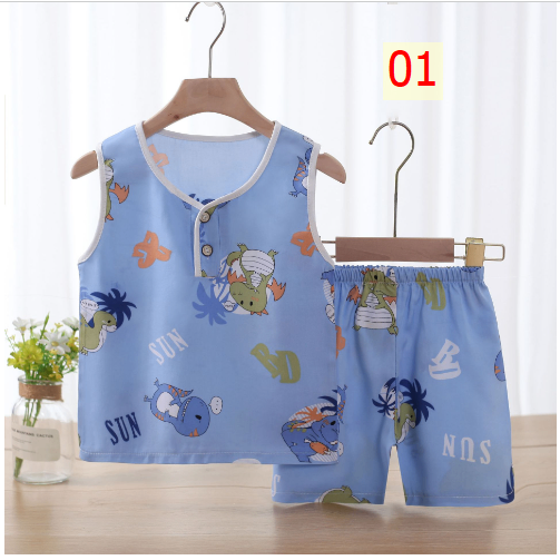 24HH255.19 - SET 2 BỘ LANH LỤA BA LỖ CHO BÉ