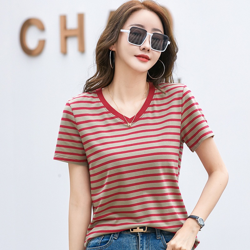 24HH265.04 - ÁO NỮ KẺ NGANG