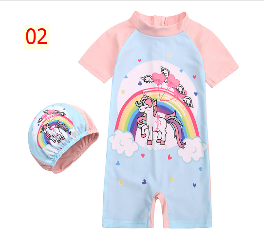 24HH265.03 - BỘ BƠI LIỀN THÂN KÈM MŨ CHO BÉ
