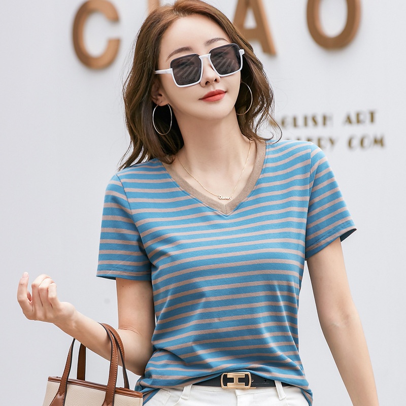 24HH265.04 - ÁO NỮ KẺ NGANG