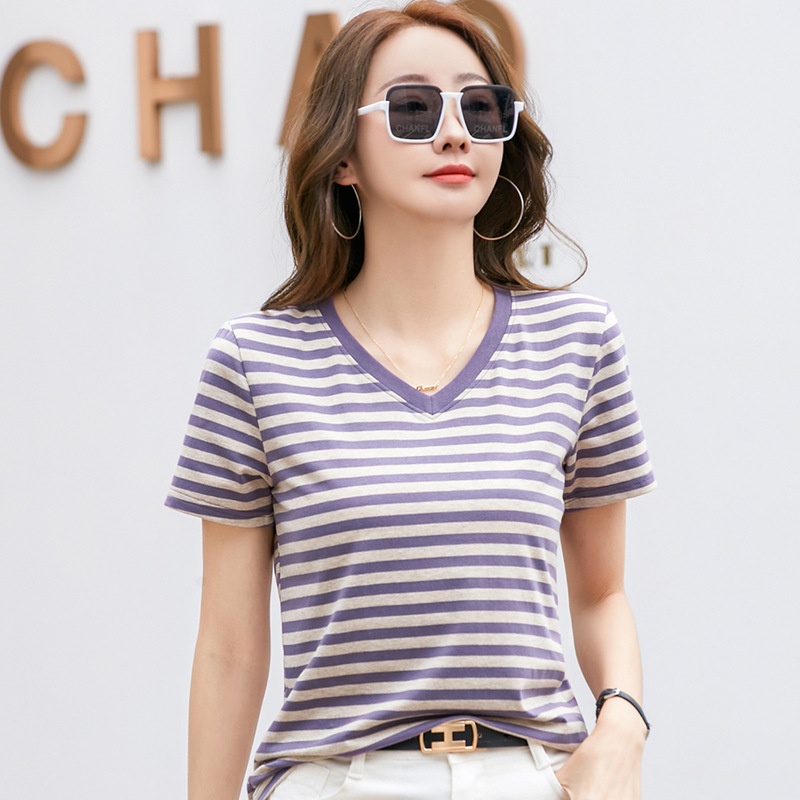 24HH265.04 - ÁO NỮ KẺ NGANG
