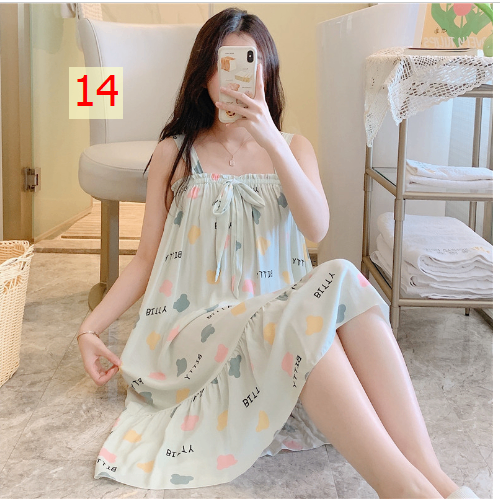 24HA275.11 - VÁY NGỦ LANH LỤA 2 DÂY