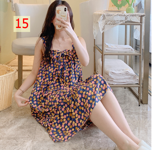 24HA275.11 - VÁY NGỦ LANH LỤA 2 DÂY