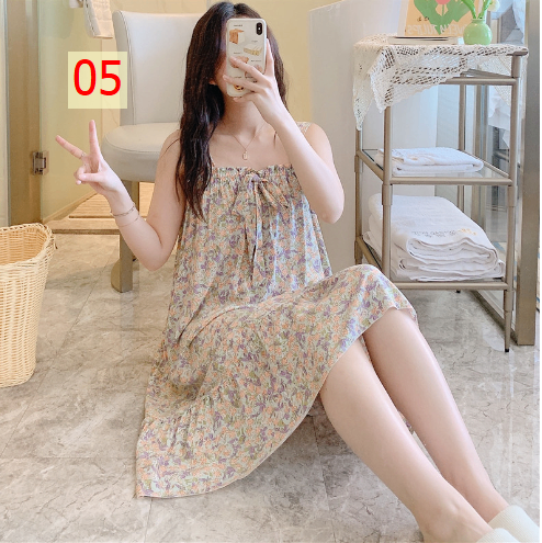 24HA275.11 - VÁY NGỦ LANH LỤA 2 DÂY
