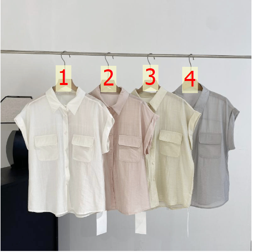 24HA275.16 - SƠ MI CỘC TAY NỮ