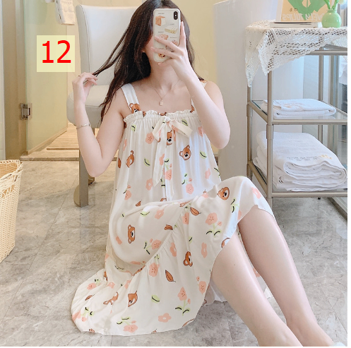 24HA275.11 - VÁY NGỦ LANH LỤA 2 DÂY