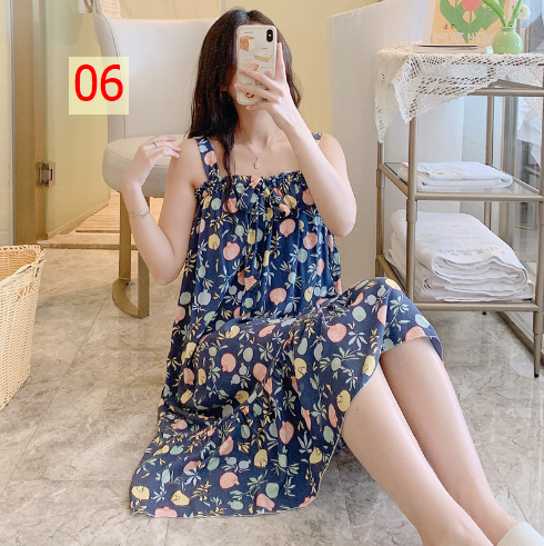 24HA275.11 - VÁY NGỦ LANH LỤA 2 DÂY