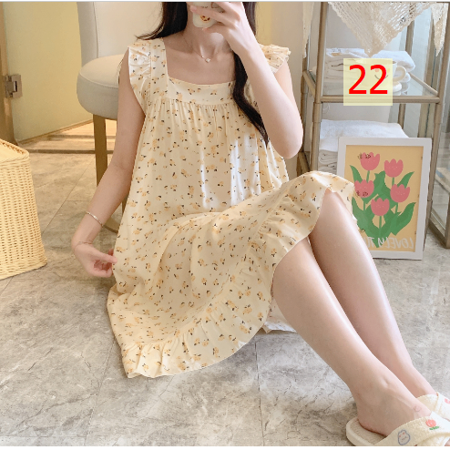 24HH285.04 - VÁY COTTON LANH LỤA TAY BÈO
