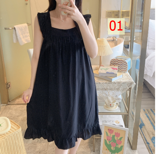 24HH285.04 - VÁY COTTON LANH LỤA TAY BÈO