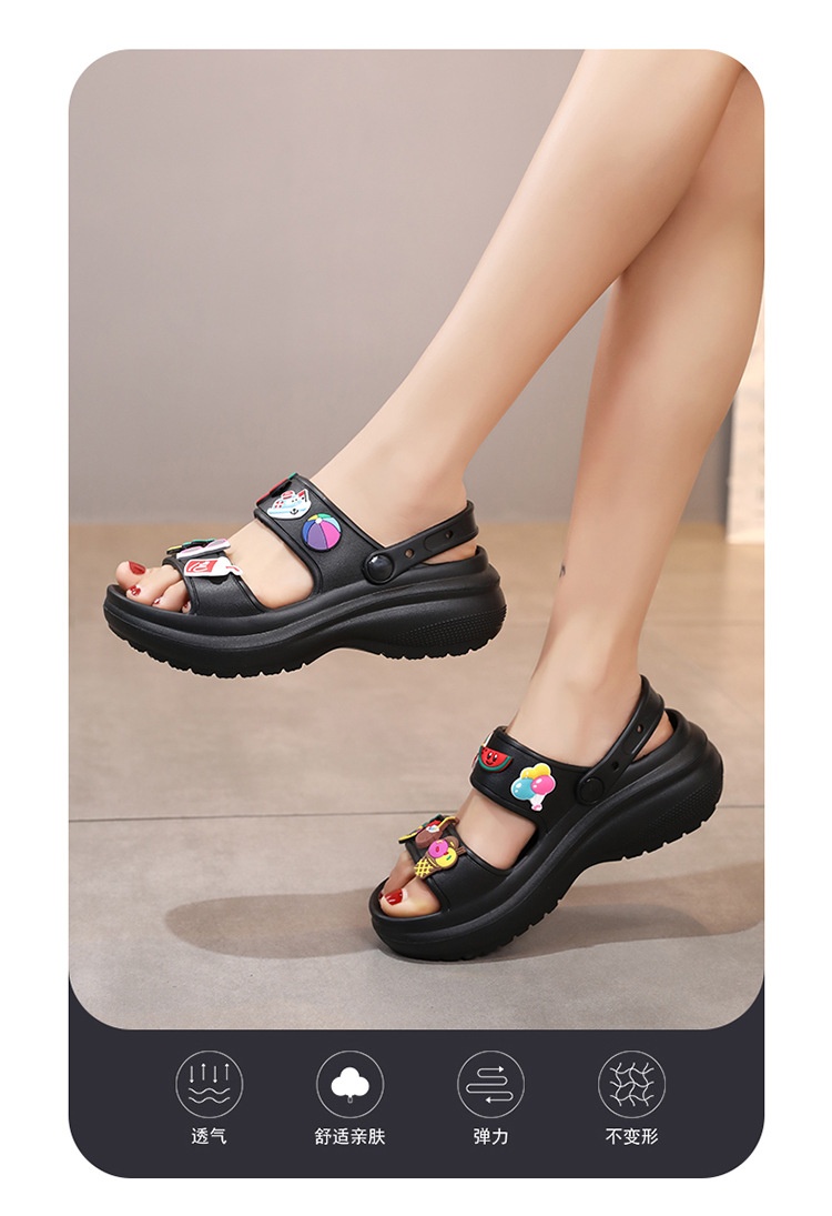 24HA226.32 - DÉP NỮ ĐẾ DÀY SIÊU NHẸ KÈM STICKER