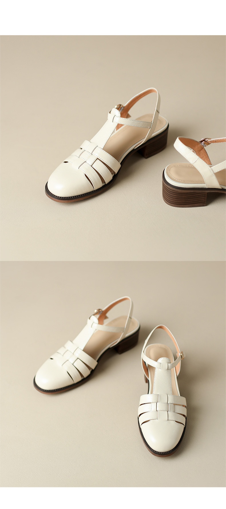 24HH26.27 - SANDAL NỮ BÍT MŨI RETRO
