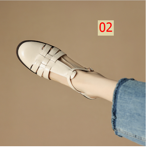 24HH26.27 - SANDAL NỮ BÍT MŨI RETRO
