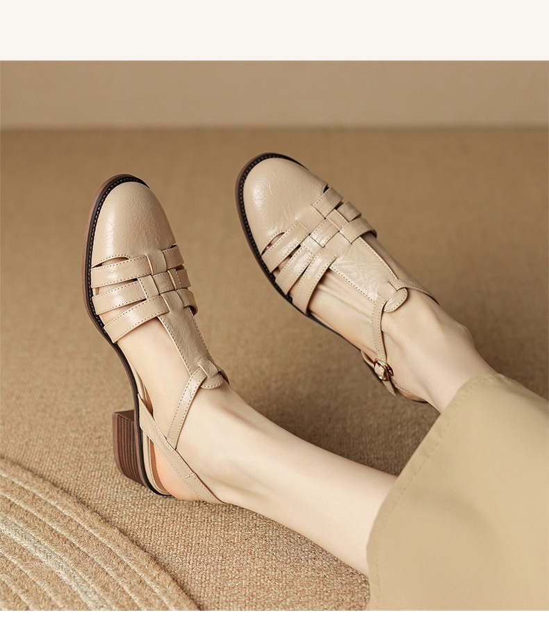 24HH26.27 - SANDAL NỮ BÍT MŨI RETRO