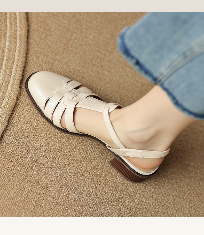 24HH26.27 - SANDAL NỮ BÍT MŨI RETRO