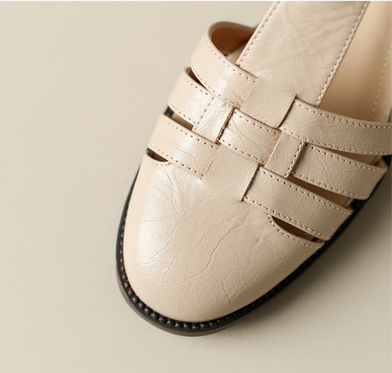 24HH26.27 - SANDAL NỮ BÍT MŨI RETRO
