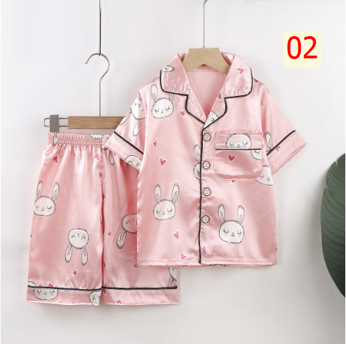 24HH26.23 - BỘ PIZAMA LỤA CHO BÉ