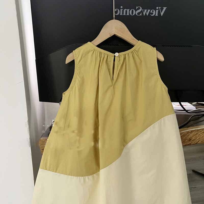 24HH36.24 - VÁY XUÔNG VÀNG PHA BE CHO BÉ GÁI