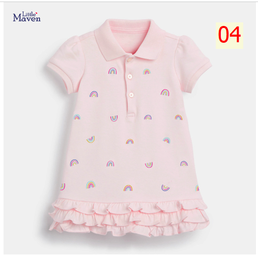 24HA46.15 - VÁY POLO LITTLE MAVEN BÉ GÁI
