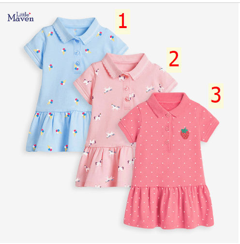 24HA46.15 - VÁY POLO LITTLE MAVEN BÉ GÁI