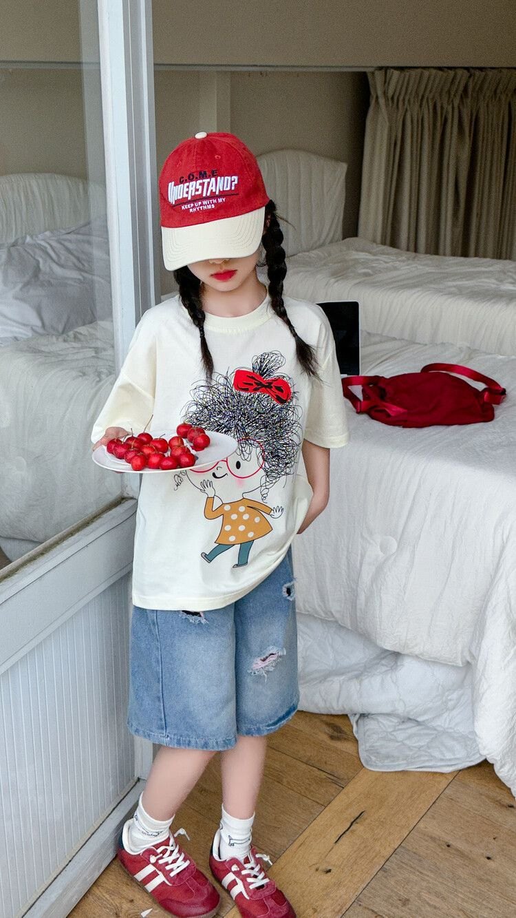 24HA56.10 - SET ÁO PHÔNG QUẦN JEANS BÉ GÁI SIZE ĐẠI