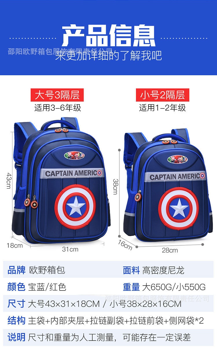24HA66.17 - BA LÔ CAPTAIN AMERICA