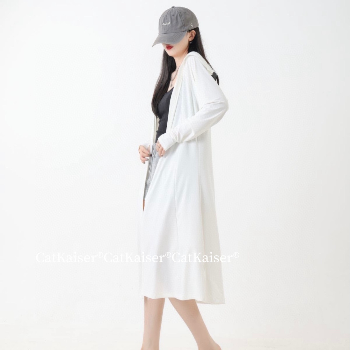 24HA66.20 - ÁO CHỐNG NẮNG DÁNG DÀI CATKAISE