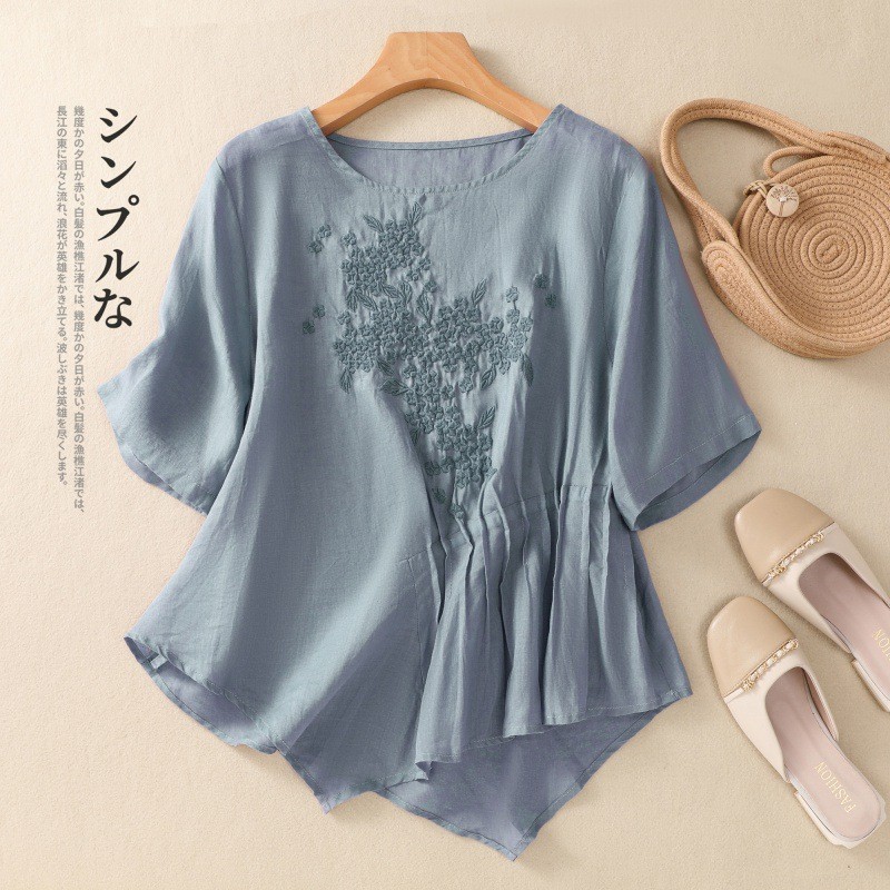 24HA76.21 - ÁO COTTON LANH LỤA CÁCH ĐIỆU