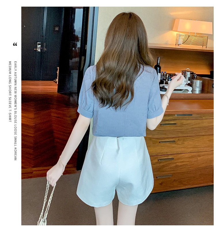 24HA86.13 - ÁO SƠ MI CỘC TAY NỮ