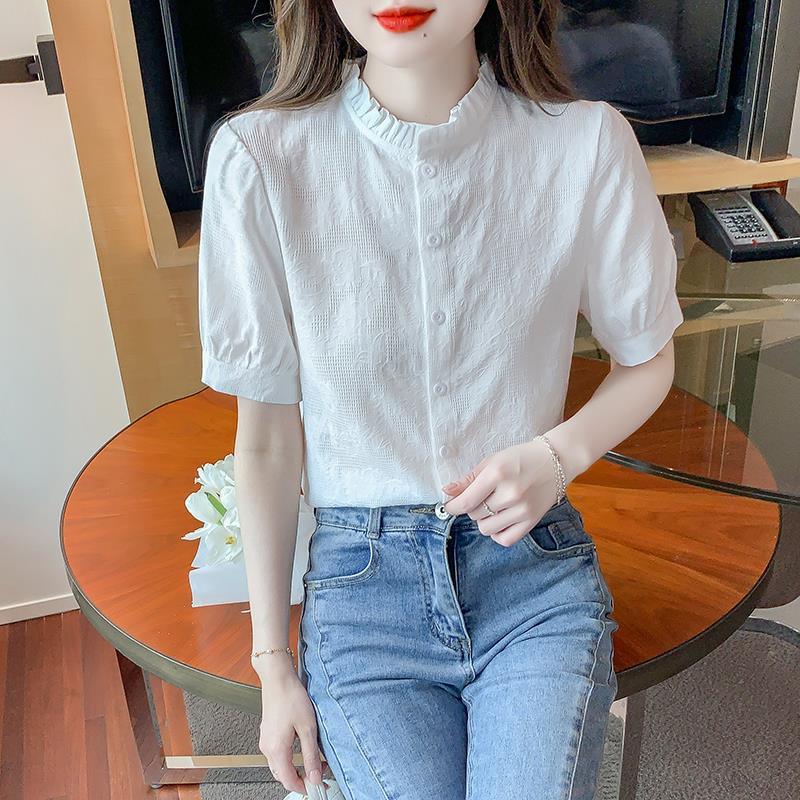24HA86.13 - ÁO SƠ MI CỘC TAY NỮ