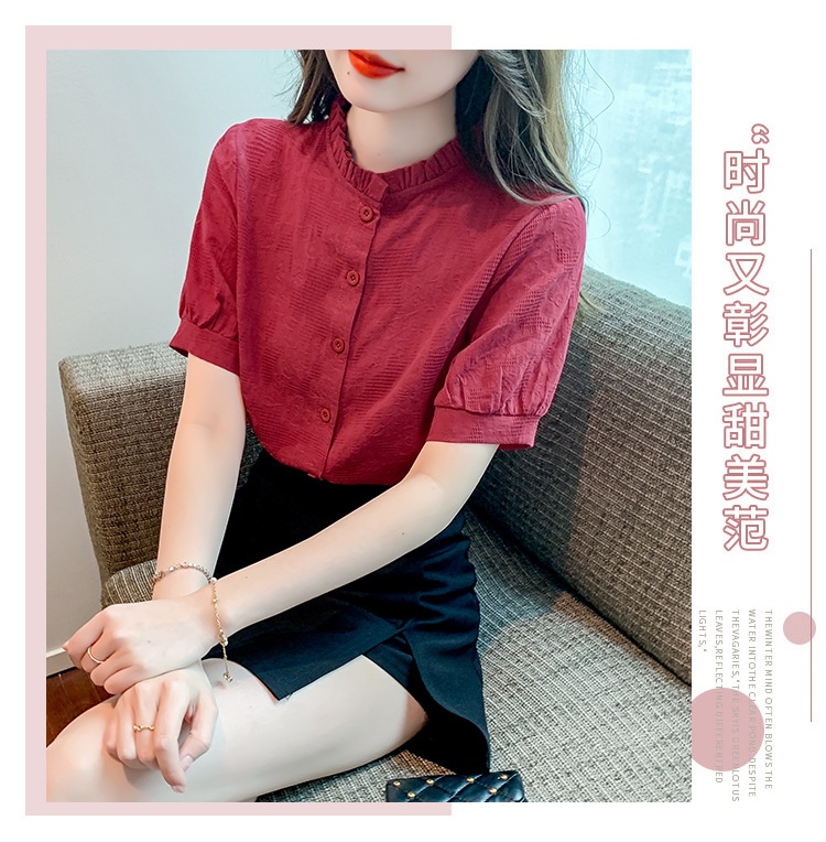 24HA86.13 - ÁO SƠ MI CỘC TAY NỮ
