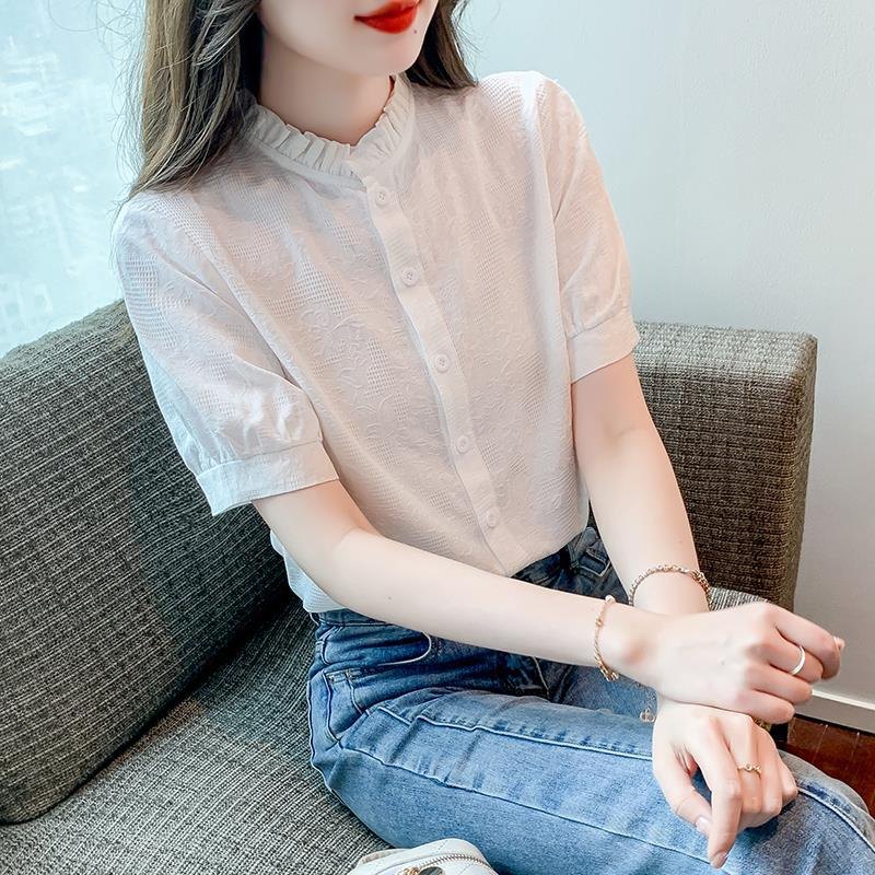 24HA86.13 - ÁO SƠ MI CỘC TAY NỮ