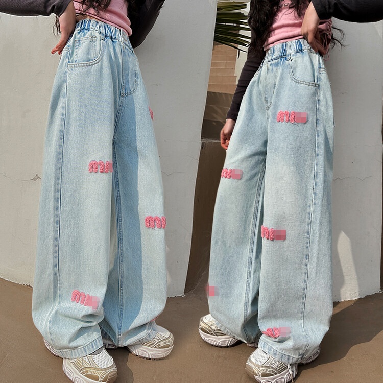 24HA106.20 - JEAN ỐNG RỘNG SIZE ĐẠI BÉ GÁI