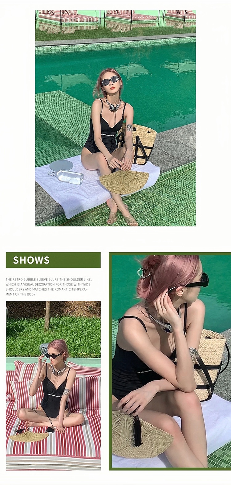 24HA126.17 - SET BƠI 1 MẢNH ĐEN NỮ