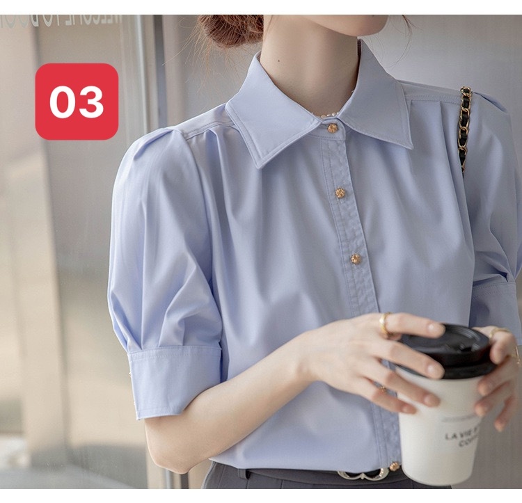24HA146.17 - ÁO SƠ MI TAY BỒNG NỮ