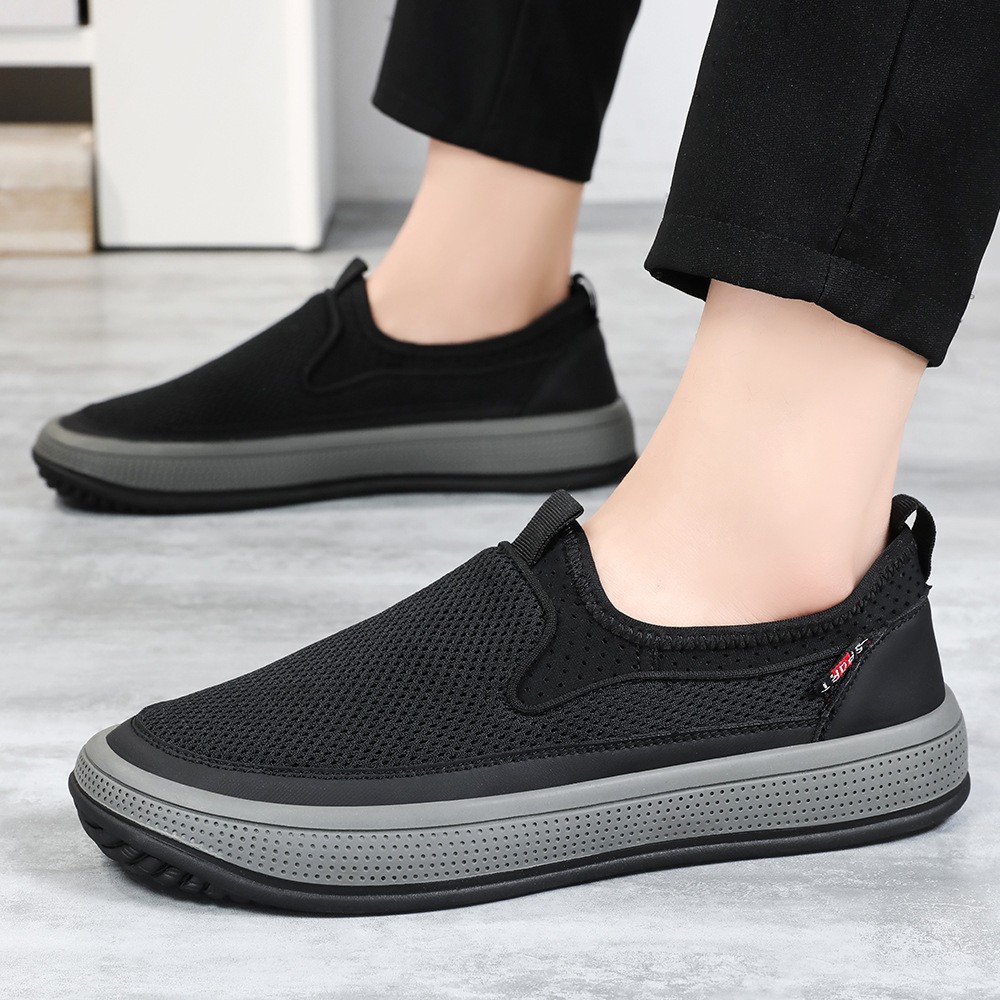 24HA166.25 - GIÀY SLIP ON LƯỚI THOÁNG KHÍ NAM