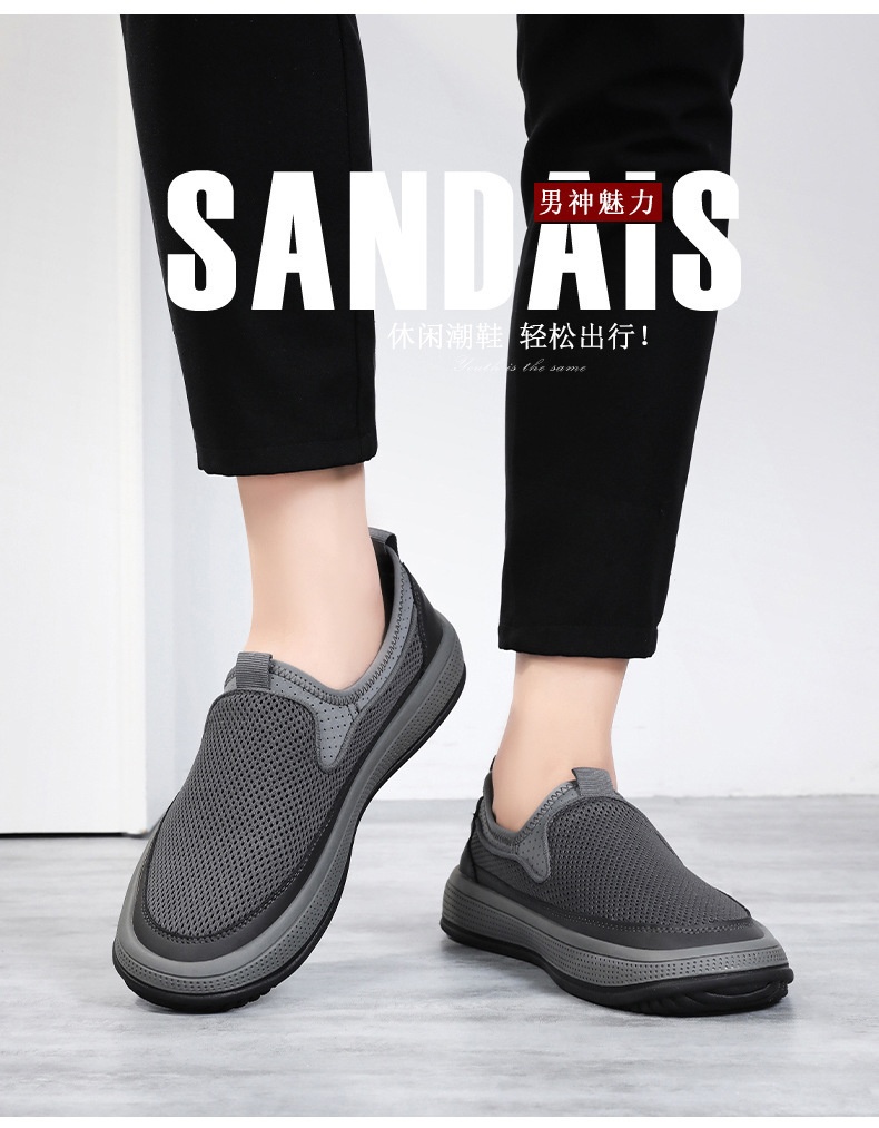 24HA166.25 - GIÀY SLIP ON LƯỚI THOÁNG KHÍ NAM