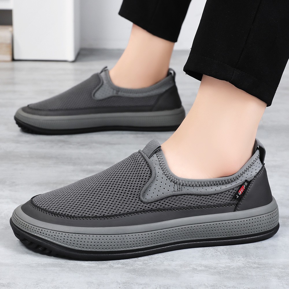 24HA166.25 - GIÀY SLIP ON LƯỚI THOÁNG KHÍ NAM
