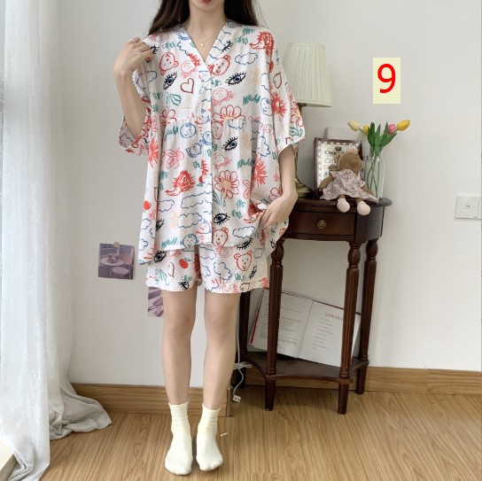 24HH186.12 - BỘ MẶC NHÀ CHO NỮ CHẤT MÁT