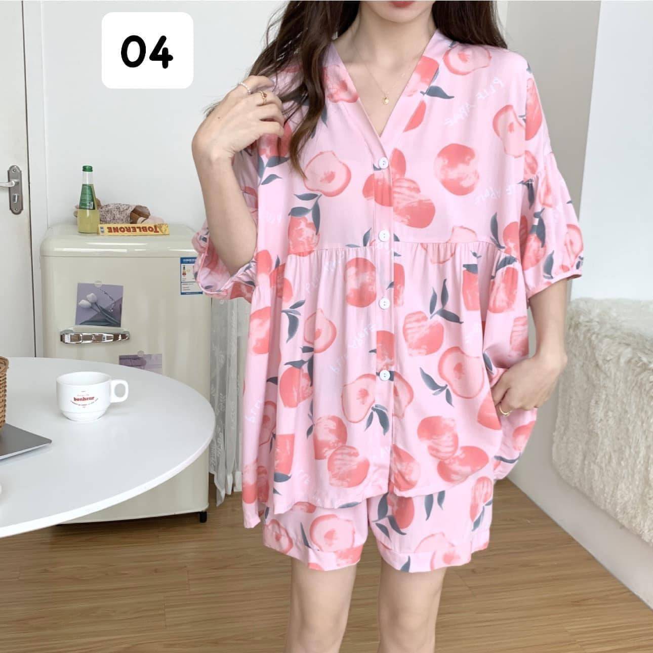 24HH186.12 - BỘ MẶC NHÀ CHO NỮ CHẤT MÁT