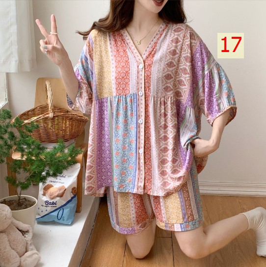 24HH186.12 - BỘ MẶC NHÀ CHO NỮ CHẤT MÁT