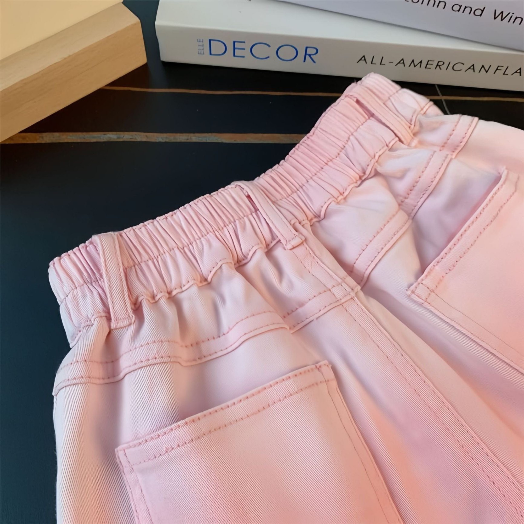 24HH186.13 - QUẦN SHORT HỒNG MÀU LOANG CHO BÉ
