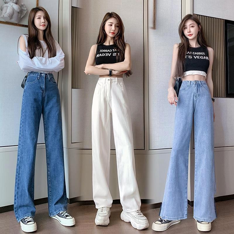 24HH186.11 - QUẦN JEANS SUÔNG HACK DÁNG