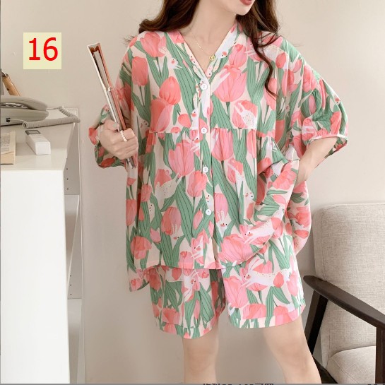 24HH186.12 - BỘ MẶC NHÀ CHO NỮ CHẤT MÁT