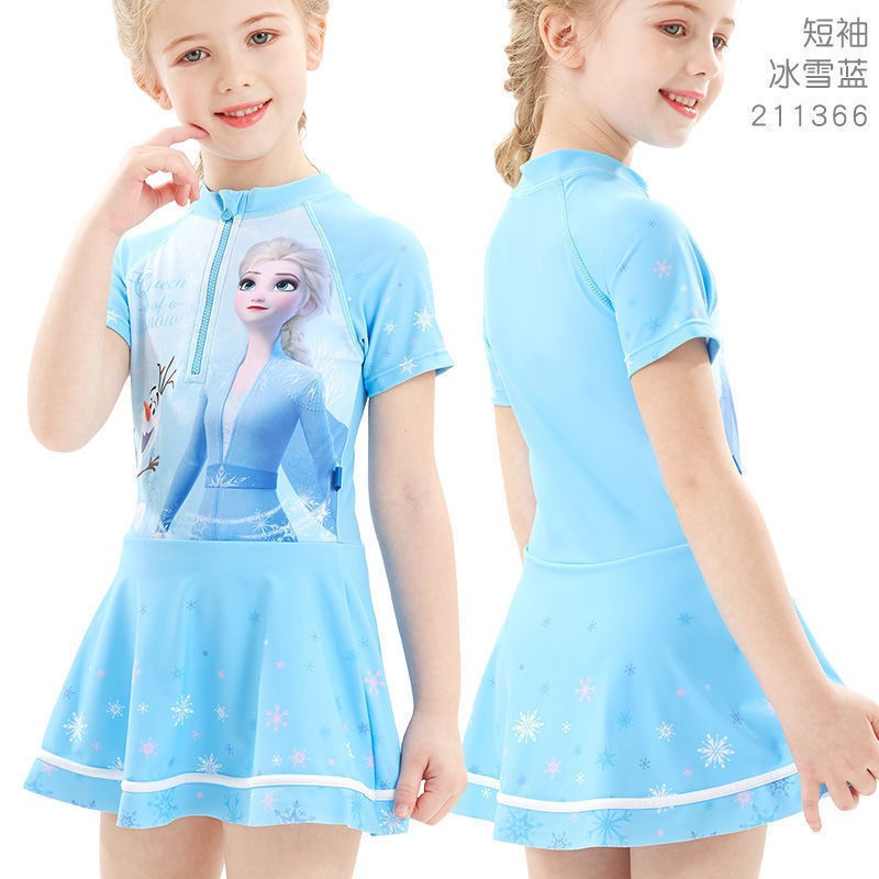 24HH186.14 - VÁY BƠI 2 MÀU ELSA BÉ GÁI